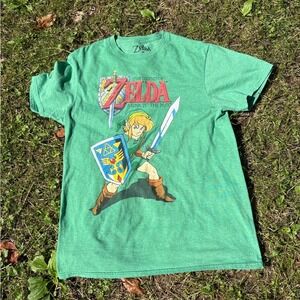 Zelda A Link to the Past Graphic T-Shirt‎ Green Men's Medium Nintendo